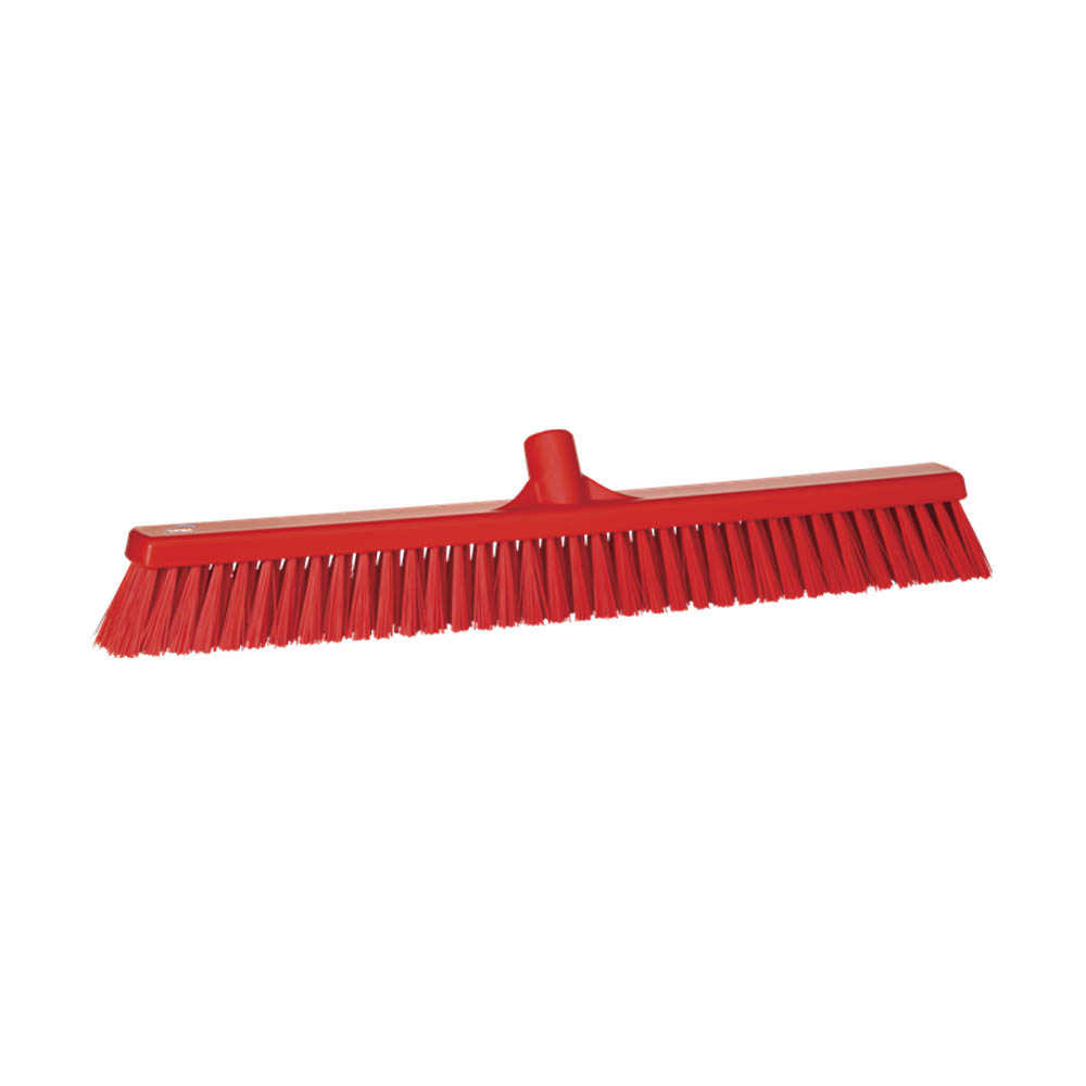 Vikan podlahový smeták, měkký/tvrdý, 610 mm, červený