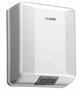 Osoušeč rukou 1600 W Losdi, bílý ABS plast, ELEGANCE