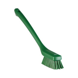 Vikan úzký kartáč s dlouhou rukojetí, tvrdý, 420 mm, zelený