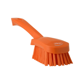 Vikan ruční kartáč s krátkou rukojetí, tvrdý, 270 mm, oranžový