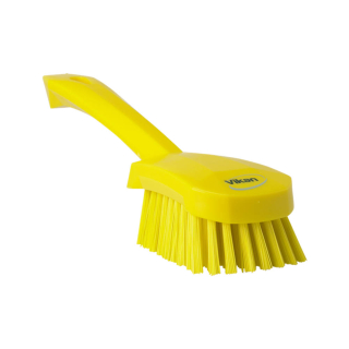 Vikan ruční kartáč s krátkou rukojetí, tvrdý, 270 mm, žlutý