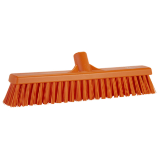 Vikan podlahový smeták, měkký/tvrdý, 410 mm, oranžový