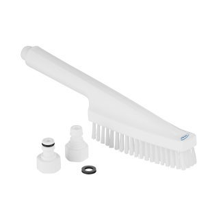 Vikan průtočný ruční kartáč, tvrdý, 330 mm, bílý