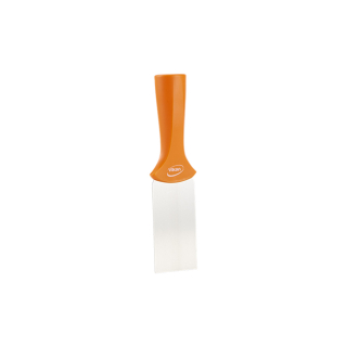 Vikan nerezová špachtle, rukojeť se závitem, 50 mm, oranžová