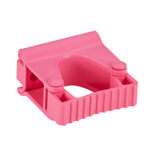 Vikan hygienický nástěnný věšák s pryžovou svorkou, 82 mm, růžový