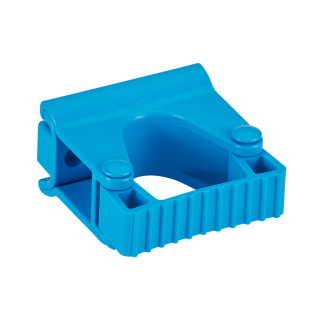 Vikan hygienický nástěnný věšák s pryžovou svorkou, 82 mm, modrý