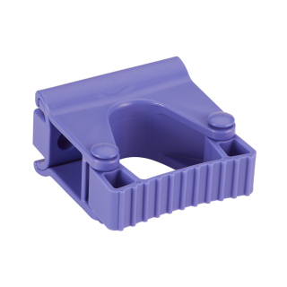 Vikan hygienický nástěnný věšák s pryžovou svorkou, 82 mm, fialový