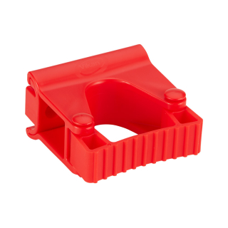 Vikan hygienický nástěnný věšák s pryžovou svorkou, 82 mm, červený